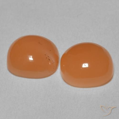 Pedras preciosas de Pedra da Lua Laranja Médio natural de 4.28 ct, Almofada, Translúcido