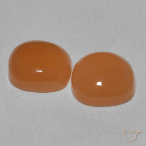 Pedras preciosas de Pedra da Lua Damasco Laranja Quente natural de 4.03 ct, Almofada, Translúcido