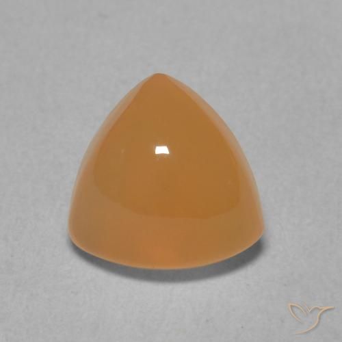 1.82ct Natural pêssego laranja Pedra da Lua, Trilhão, Translúcido