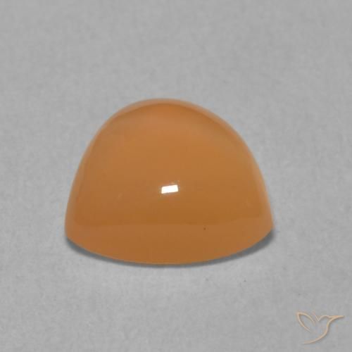 Pedra da Lua pêssego laranja Natural 1.82ct, Trilhão, Translúcido