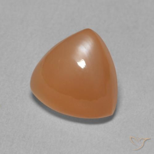 Pedra da Lua laranja avermelhado Natural 1.77ct, Trilhão, Translúcido