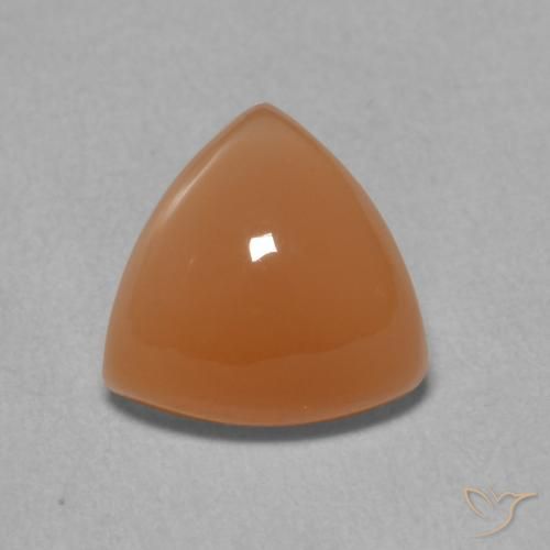 1.91ct Natural Damasco Laranja Quente Pedra da Lua, Trilhão, Translúcido