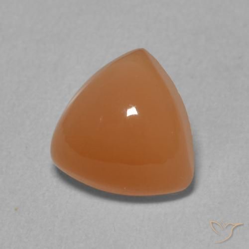 Pedra da Lua Damasco Laranja Quente Natural 1.91ct, Trilhão, Translúcido