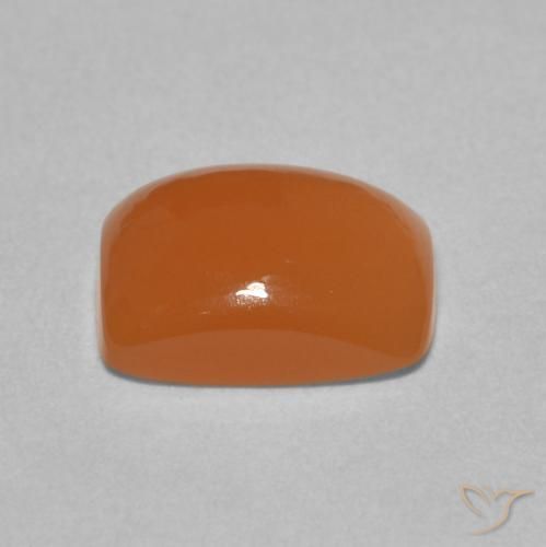 Pedra da Lua Laranja Médio Natural 2.14ct, Almofada, Translúcido