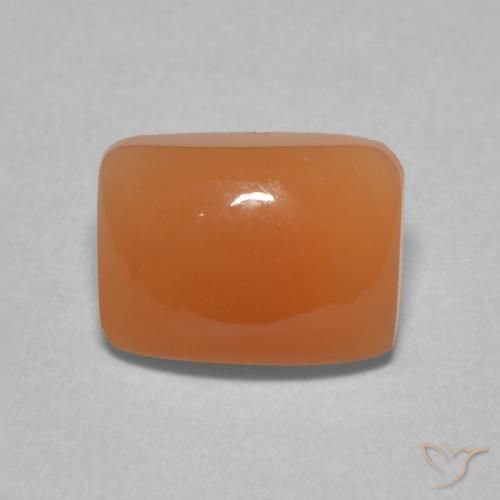 2.00ct Natural Laranja claro Pedra da Lua, Almofada, Translúcido