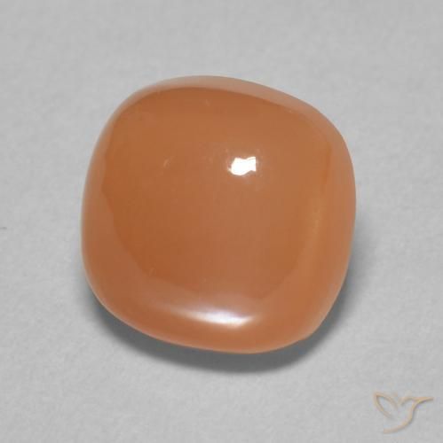 Pedra da Lua pêssego laranja Natural 2.53ct, Almofada, Translúcido