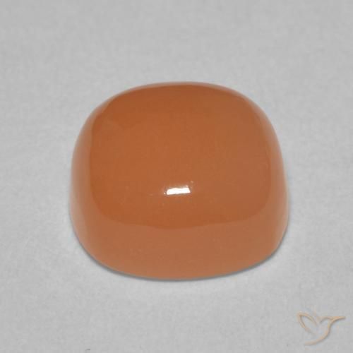 Pedra da Lua pêssego laranja Natural 2.53ct, Almofada, Translúcido