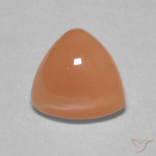 1.54ct Natural Laranja claro Pedra da Lua, Trilhão, Translúcido