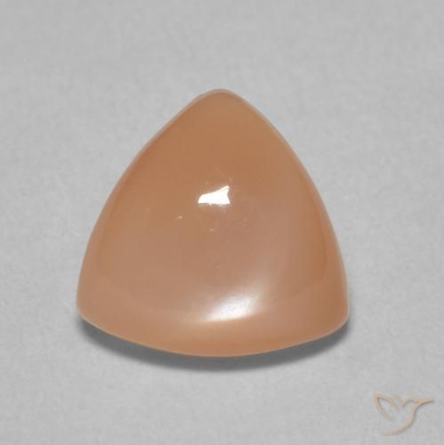 1.66ct Natural Laranja Melão Pedra da Lua, Trilhão, Translúcido
