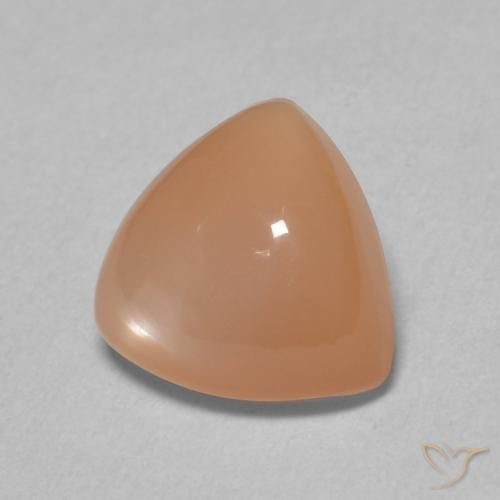 Pedra da Lua Laranja Melão Natural 1.66ct, Trilhão, Translúcido