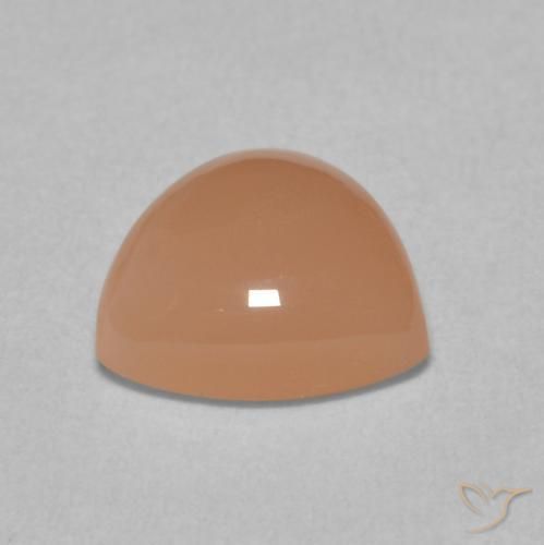 Pedra da Lua Laranja Melão Natural 1.66ct, Trilhão, Translúcido