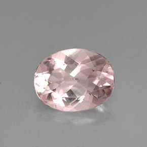 Morganita rosa natural 1,47ct, corte oval, VVS-VS