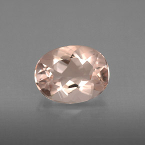 Morganita rosa natural 1,48ct, corte oval, VVS