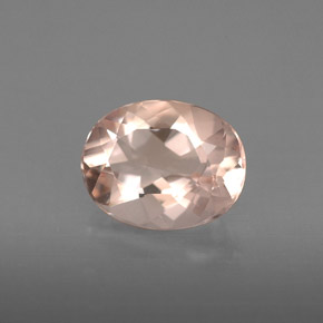 Morganita rosa natural 1,48ct, corte oval, VVS