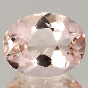 Morganita rosa natural 1,50ct, corte oval, VVS-VS