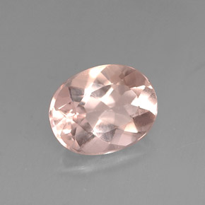 Morganita rosa natural 1,51ct, corte oval, VVS