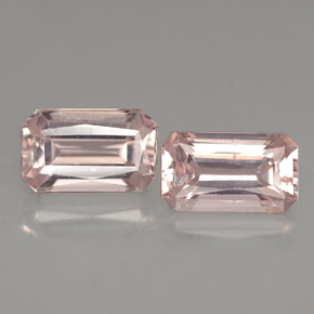 Pedras preciosas de morganita rosa natural de  ct, corte esmeralda, VS
