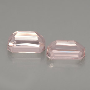 Pedras preciosas de morganita rosa natural de  ct, corte esmeralda, VS