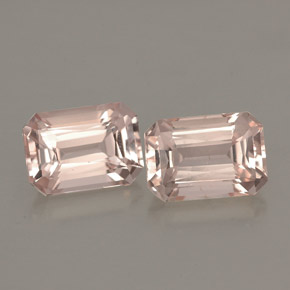 Pedras preciosas de morganita rosa natural de  ct, corte esmeralda, VVS-VS