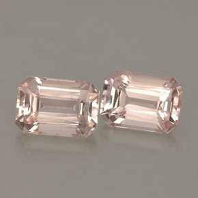 Pedras preciosas de morganita rosa natural de  ct, corte esmeralda, VVS-VS