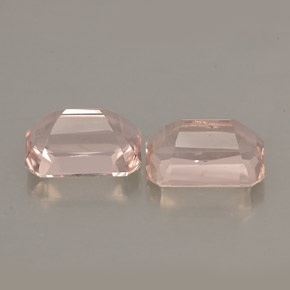 Pedras preciosas de morganita rosa natural de  ct, corte esmeralda, VVS-VS