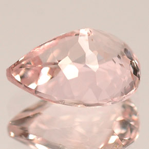 Morganita rosa natural 1,17ct, formato de pêra, VVS-VS