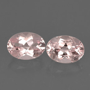 Pedras preciosas de morganita rosa natural de  ct, corte oval, VVS