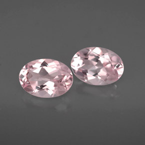 Pedras preciosas de morganita rosa natural de  ct, corte oval, IF