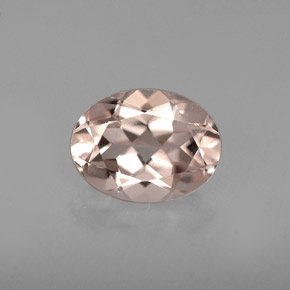 Morganita rosa natural 1,12ct, corte oval, VVS