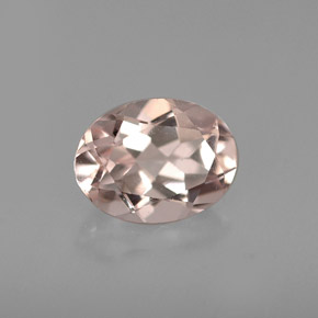 Morganita rosa natural 1,12ct, corte oval, VVS