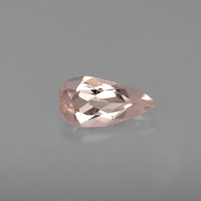 Morganita rosa natural 0,57ct, formato de pêra, VVS-VS