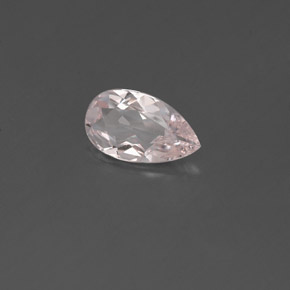 Morganita rosa natural 0,45ct, formato de pêra, VVS-VS