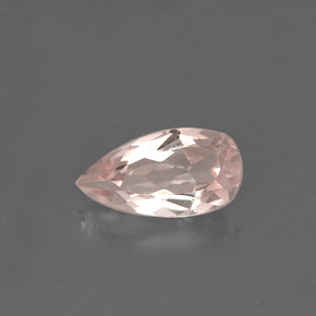 Morganita rosa natural 0,62ct, formato de pêra, VVS