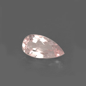 Morganita rosa natural 0,62ct, formato de pêra, VVS