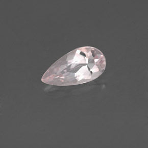 Morganita rosa natural 0,63ct, formato de pêra, VVS-VS