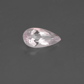 Morganita rosa natural 0,63ct, formato de pêra, VVS-VS