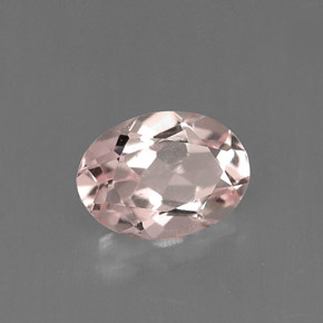 Morganita rosa natural 0,67ct, corte oval, VVS