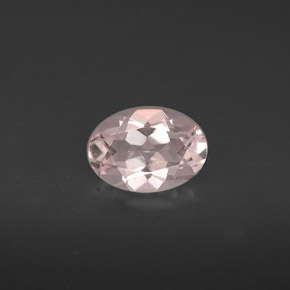 Morganita rosa natural 0,66ct, corte oval, VVS