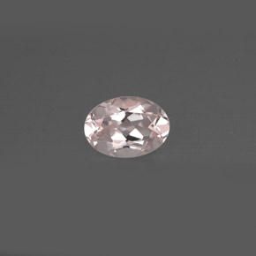 Morganita rosa natural 0,76ct, corte oval, VVS