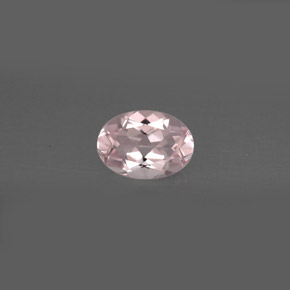 Morganita rosa claro natural 0,72ct, corte oval, VVS