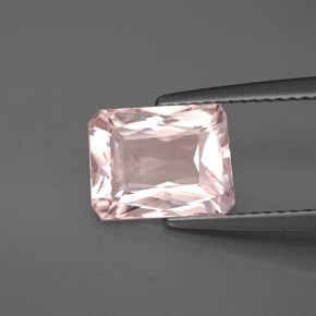 Morganita rosa natural 2,18ct, corte esmeralda, VVS-VS