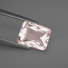 Morganita rosa natural 2,18ct, corte esmeralda, VVS-VS