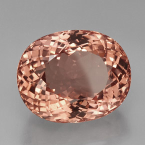 Morganita Salmão Natural 38.50ct, Corte Oval, VVS