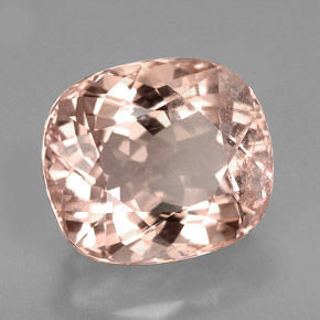 Morganita rosa natural 7,50ct, almofada cortada, VS-SI