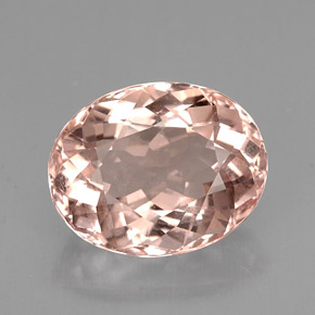 Morganita rosa natural 3,77ct, corte oval, VVS-VS