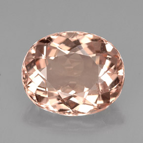 Morganita rosa natural 3,98ct, corte oval, VVS-VS