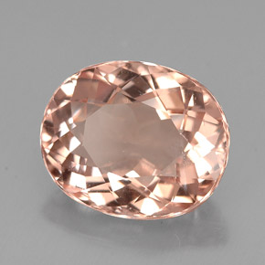 Morganita rosa natural 3,98ct, corte oval, VVS-VS