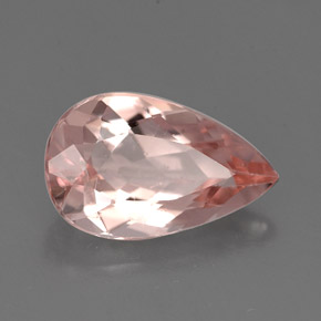 Morganita rosa natural 3,13ct, formato de pêra, VS
