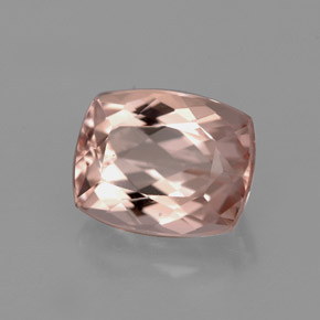 Morganita rosa natural 3,78ct, almofada cortada, VS