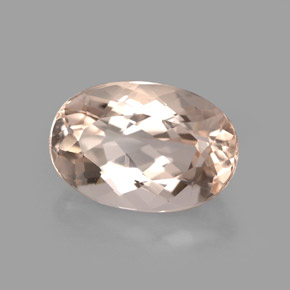 Morganita rosa natural 3,71ct, corte oval, VVS